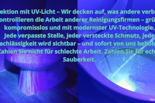 Inspektion mit UV-Licht – Unsichtbare Verschmutzungen professionell sichtbar gemacht